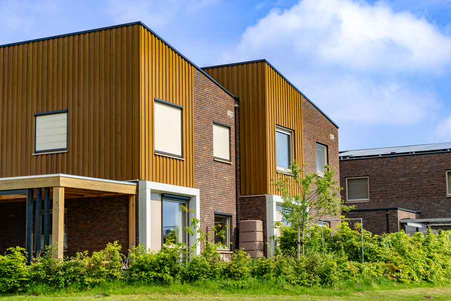 Zwolle Hoog en droog 2 woningen zijaanzicht